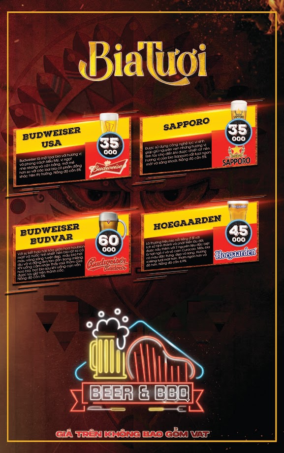 Menu MaYa BBQ - Lưu Quang Vũ 3 