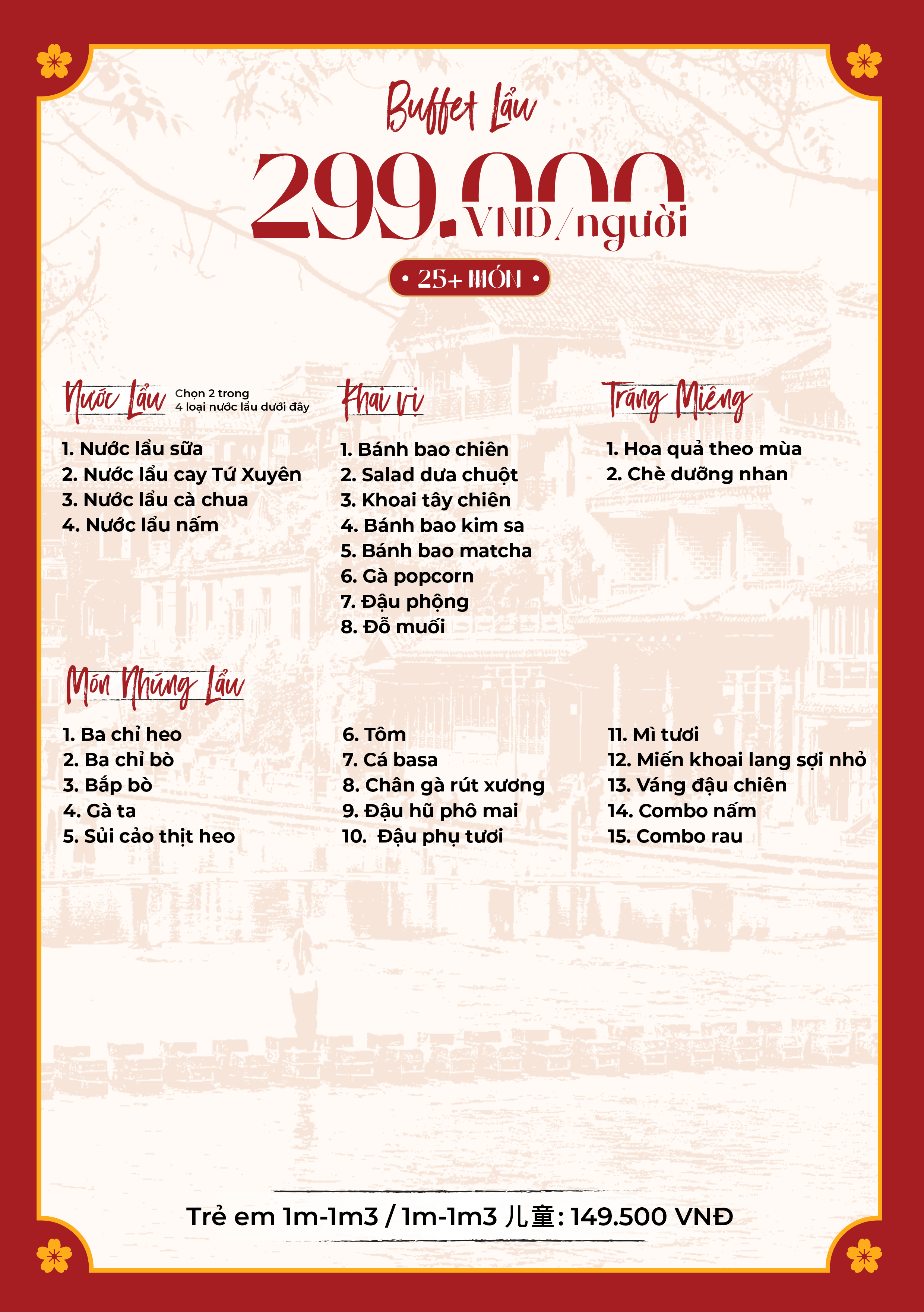 Menu Hỷ Phụng Viên - Hoàng Ngân 2 