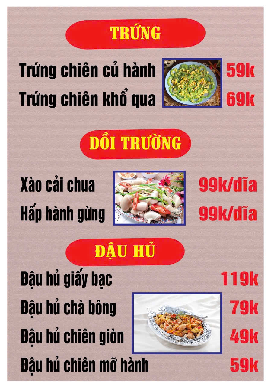 Menu Lẩu Nướng Nhà Vàng - Lâm Văn Bền 6 
