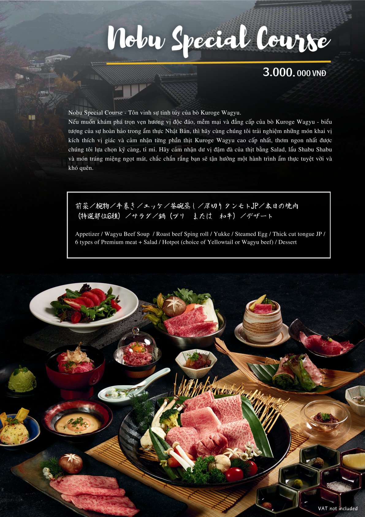 Menu Nobu Kuroge Wagyu - Phan Kế Bính 7 