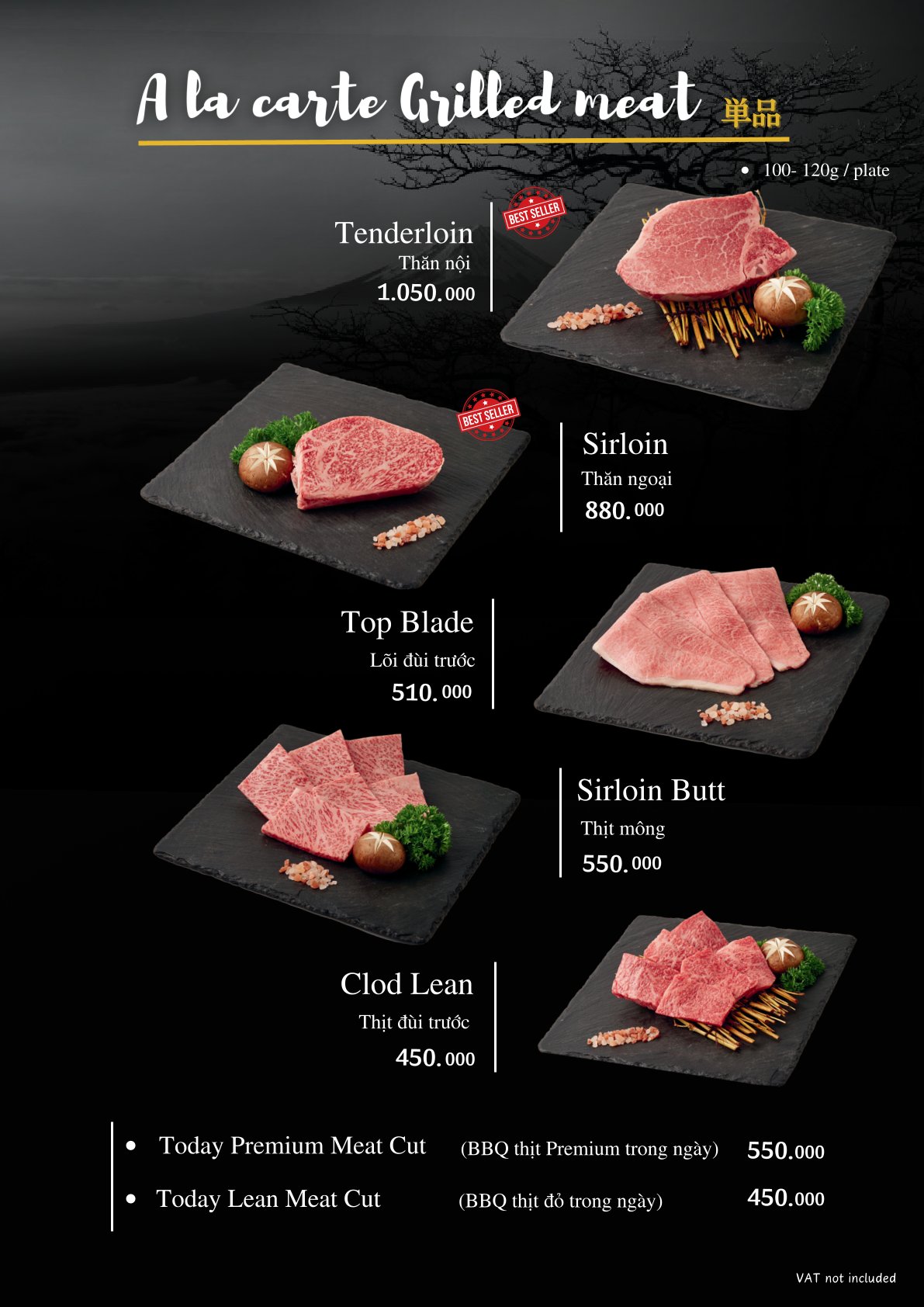 Menu Nobu Kuroge Wagyu - Phan Kế Bính 9 