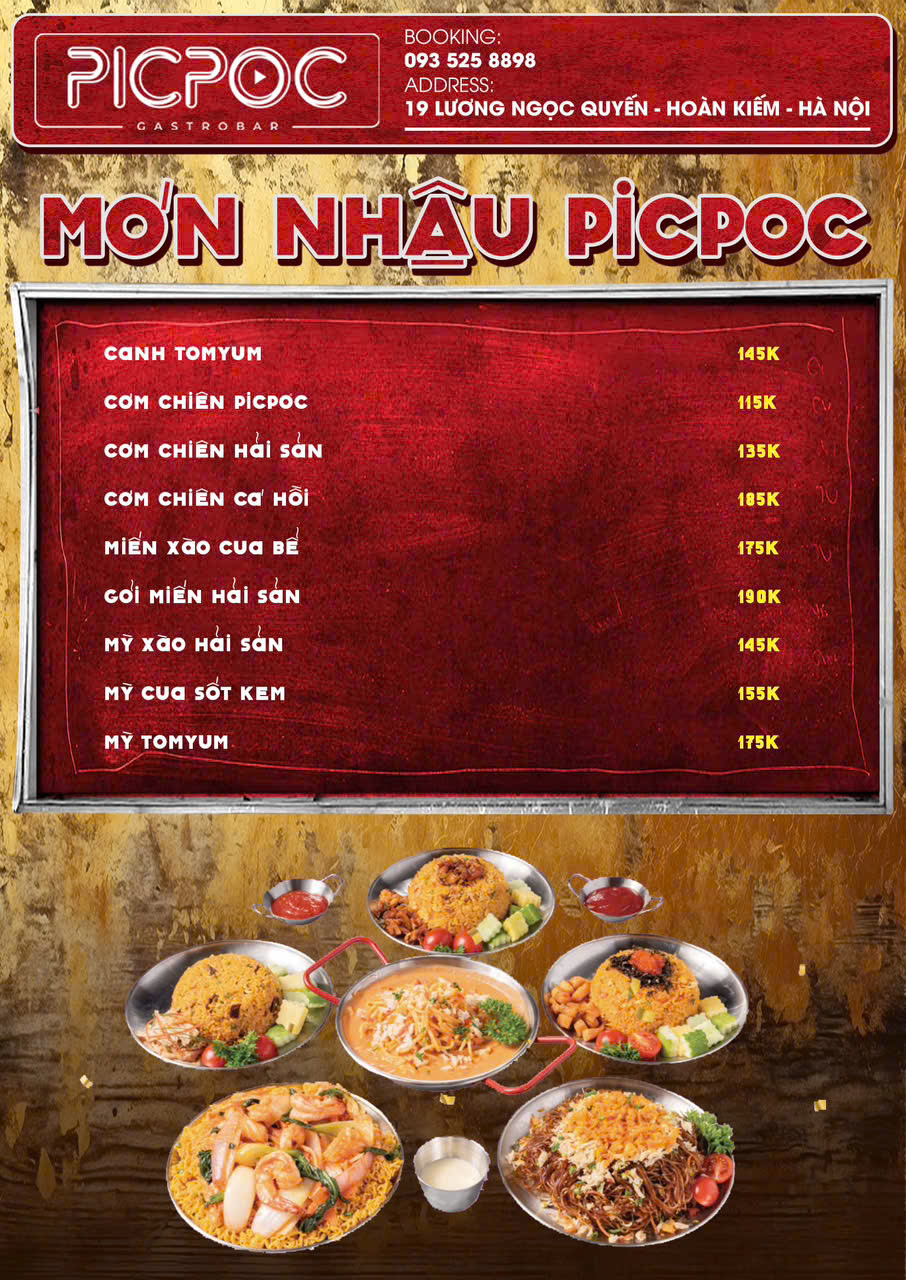 Menu Picpoc Gastrobar - Lương Ngọc Quyến 4 