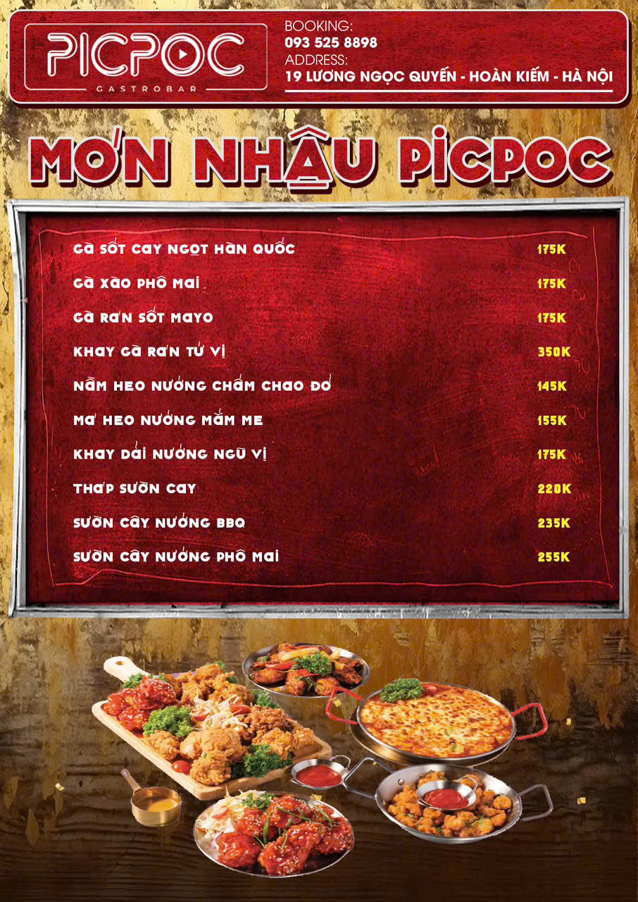 Menu Picpoc Gastrobar - Lương Ngọc Quyến 5 