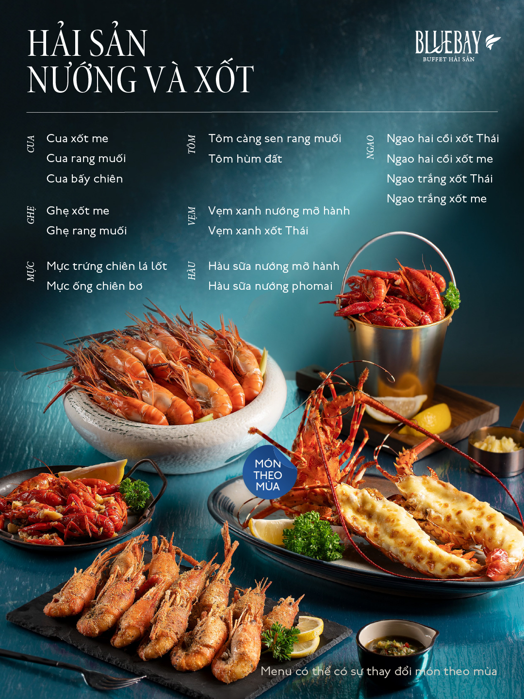 Menu Blue Bay - Buffet Hải Sản - Aeon Mall Bình Tân 3 