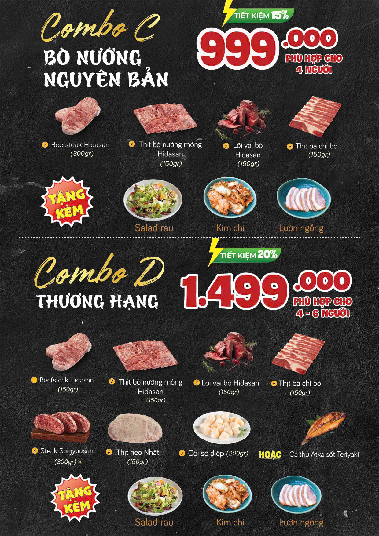 Menu Hida House - Trung Hòa 4 