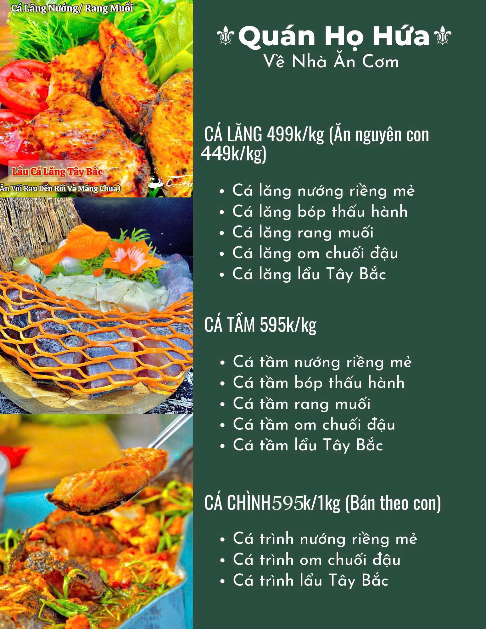 Menu Quán Họ Hứa - Tố Hữu 6 