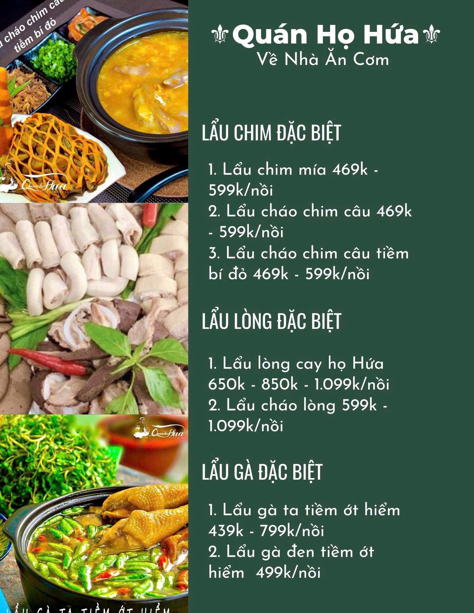 Menu Quán Họ Hứa - Tố Hữu 9 