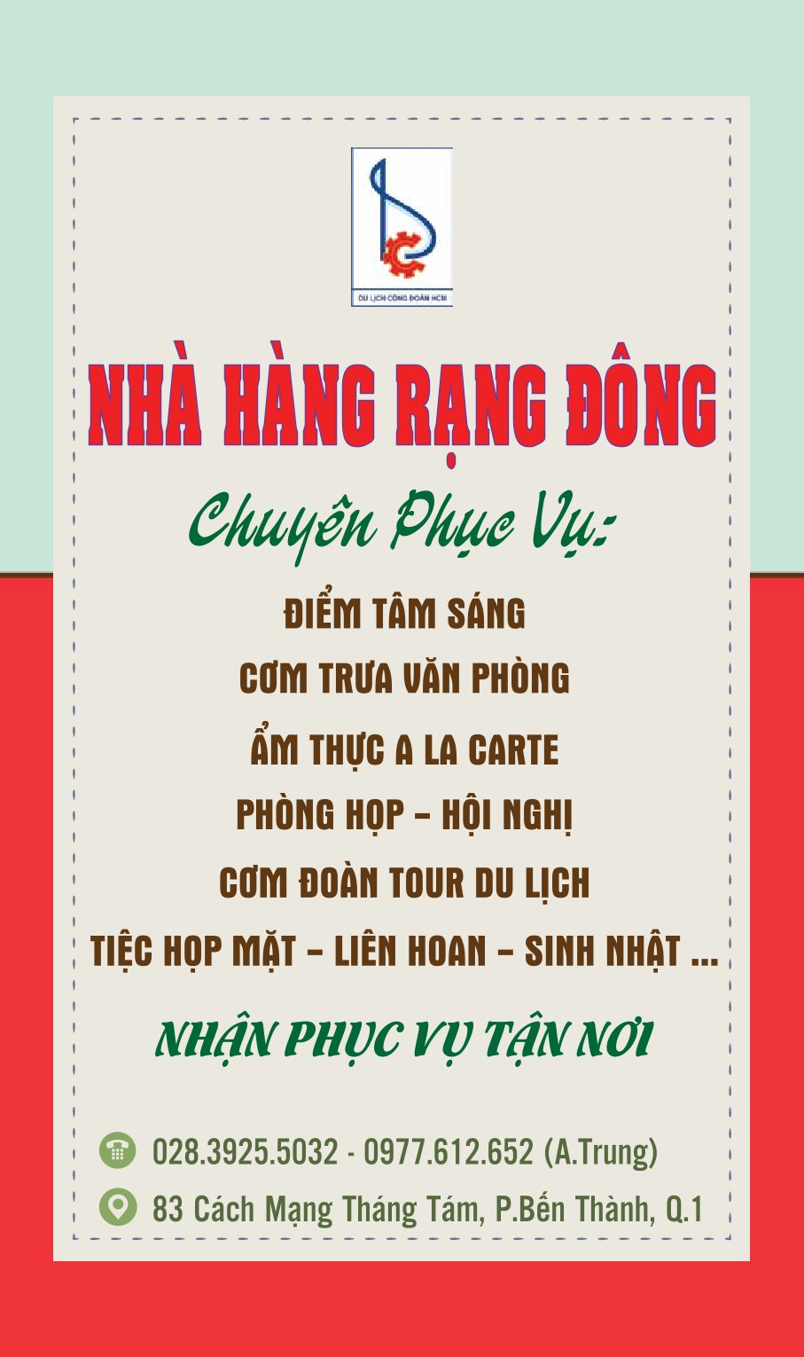 Menu Rạng Đông - Cách Mạng Tháng 8 15 
