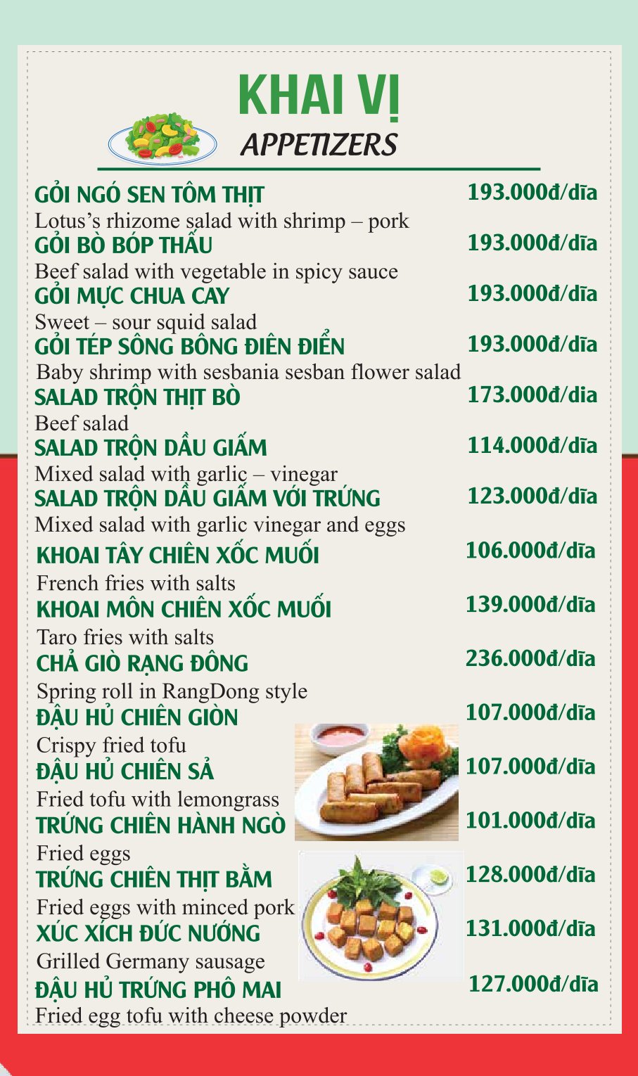 Menu Rạng Đông - Cách Mạng Tháng 8 5 