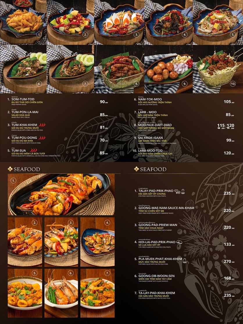 Menu Bếp Thái An An - Porja Thai - 545 Minh Khai 3 