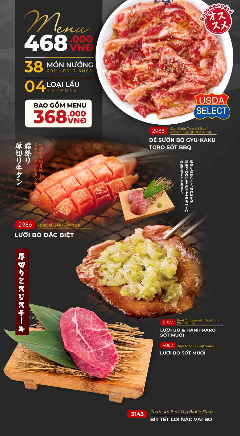 Menu Gyu-Kaku – Aeon Mall Long Biên 19 