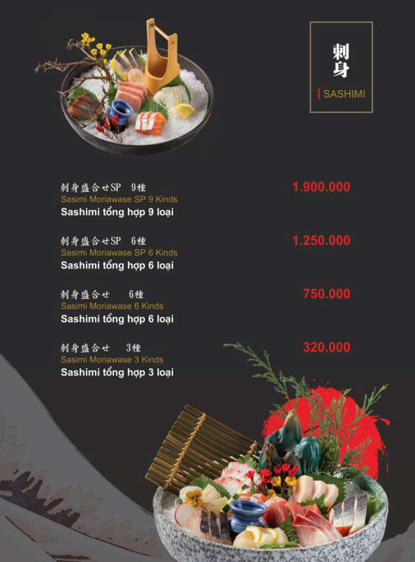 Menu Hikari - Lạc Long Quân 2