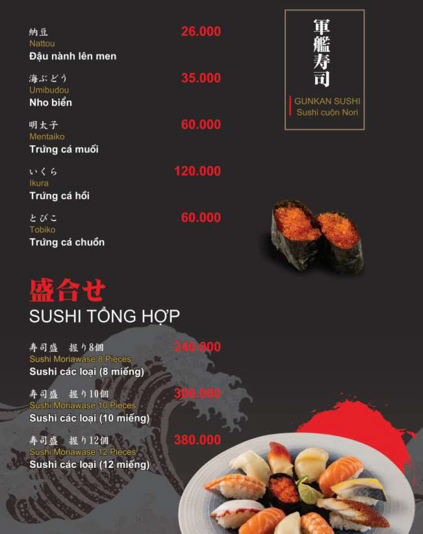 Menu Hikari - Lạc Long Quân 7