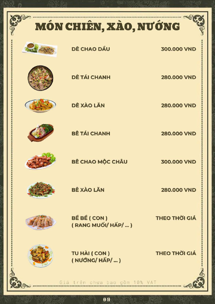 Menu Hoàng Gia - Lẩu cháo nấm thiên nhiên - Hoàng Cầu 10 