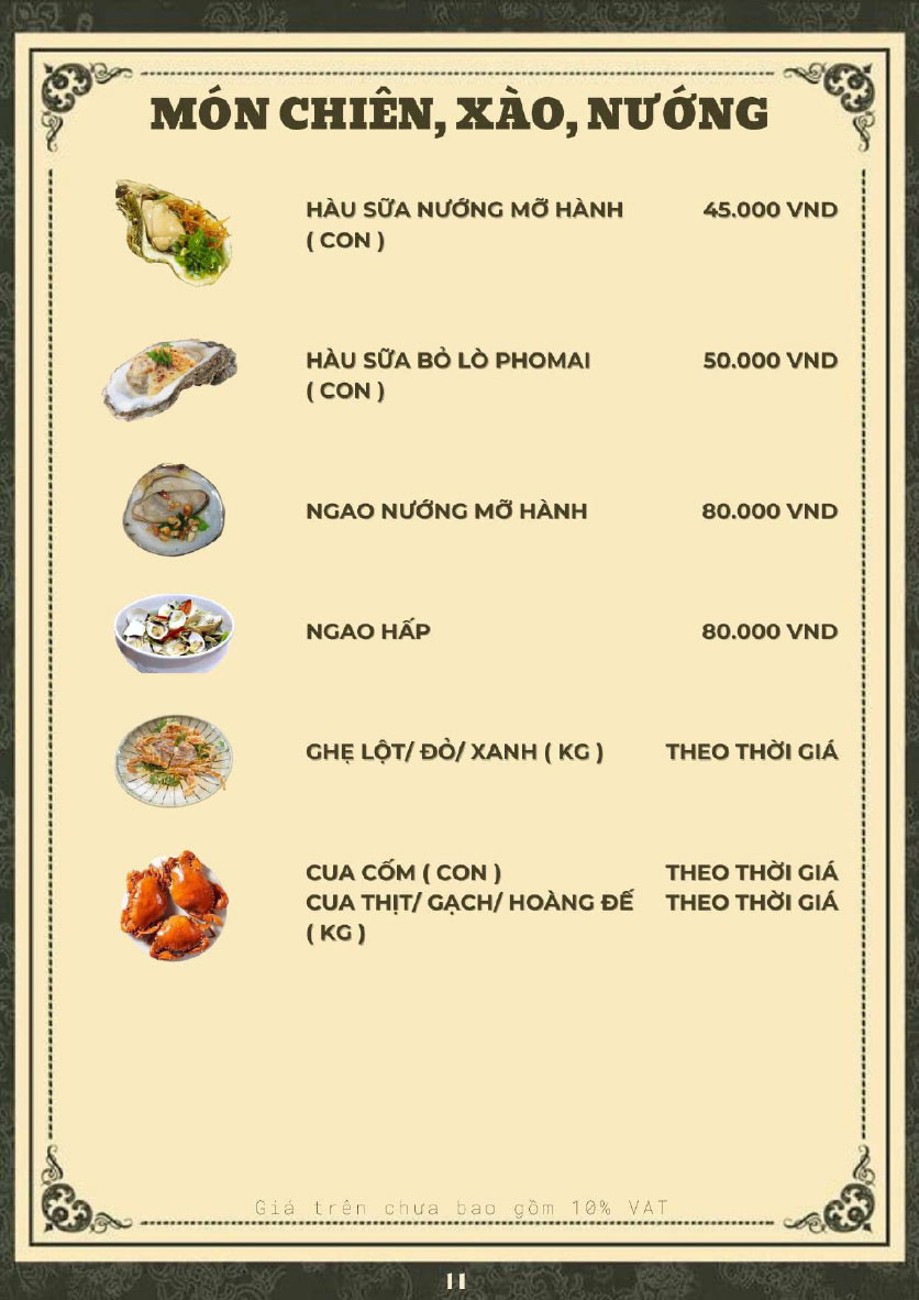 Menu Hoàng Gia - Lẩu cháo nấm thiên nhiên - Hoàng Cầu 11 