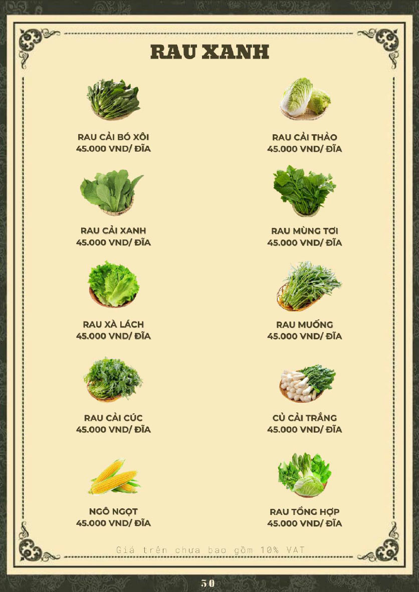 Menu Hoàng Gia - Lẩu cháo nấm thiên nhiên - Hoàng Cầu 29 