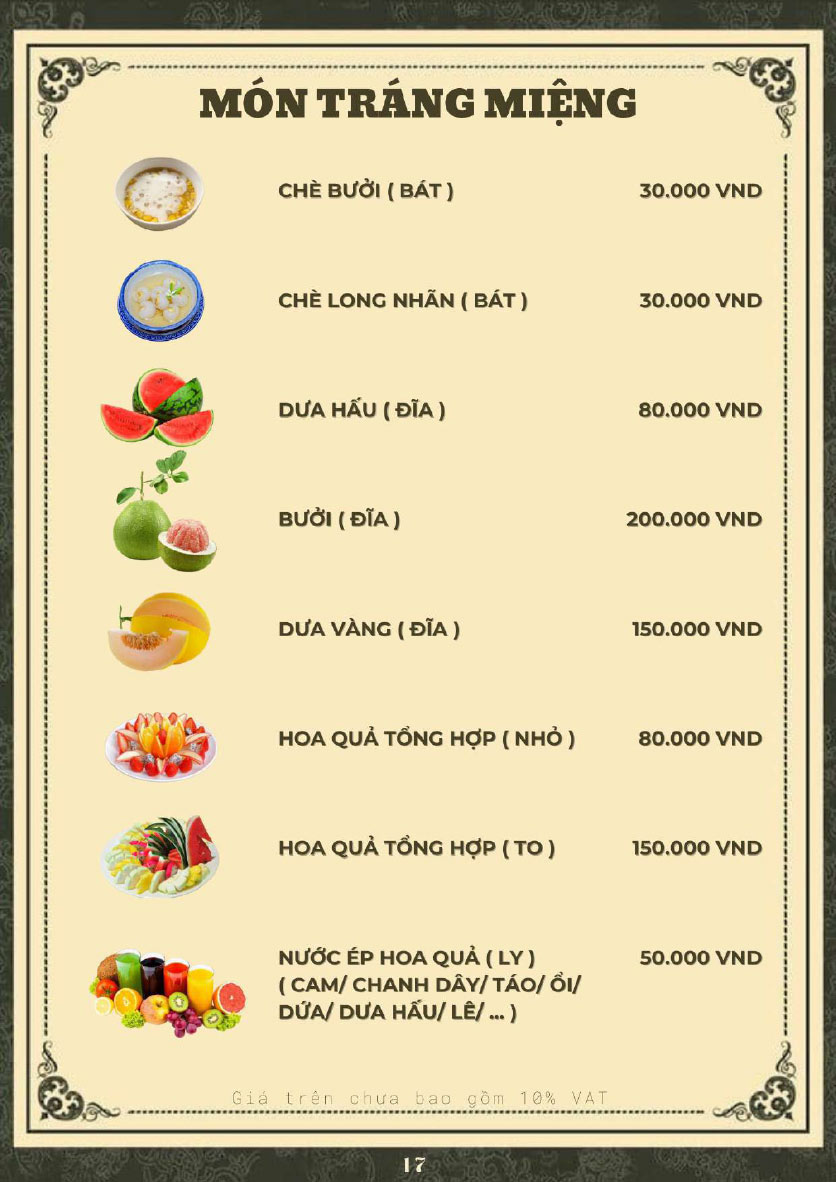 Menu Hoàng Gia - Lẩu cháo nấm thiên nhiên - Hoàng Cầu 43 