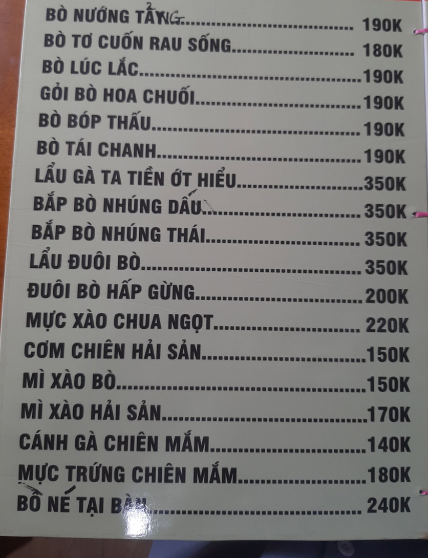Menu Lẩu Cá Kèo Sài Gòn - The K Park 4