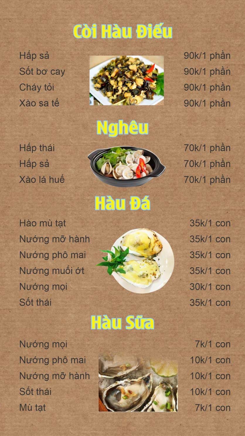 Menu Quán Ốc Boom - Lê Văn Sỹ 6