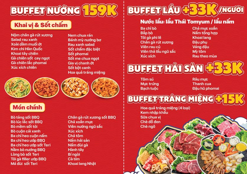 Menu ChefBuk - Thượng Đình 1