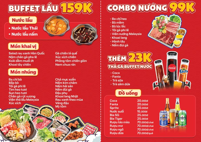 Menu ChefBuk - Thượng Đình 2