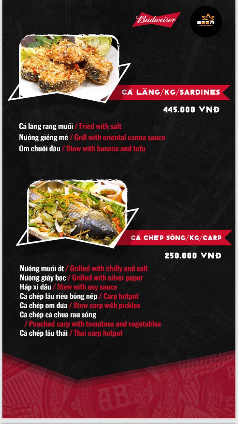 Menu Beer Vườn Đào - Long Biên 6