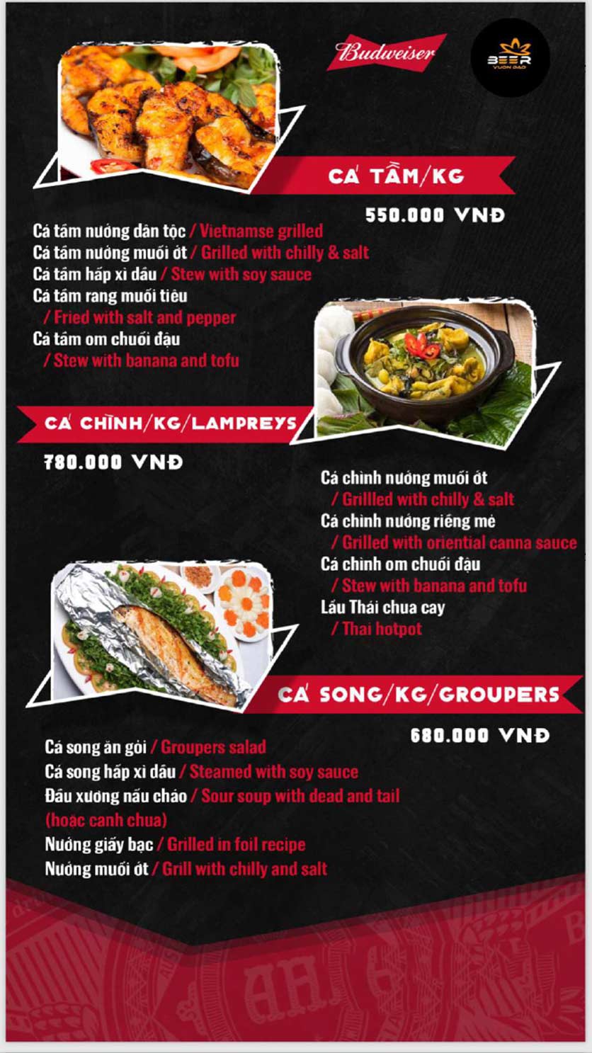 Menu Beer Vườn Đào - Long Biên 8