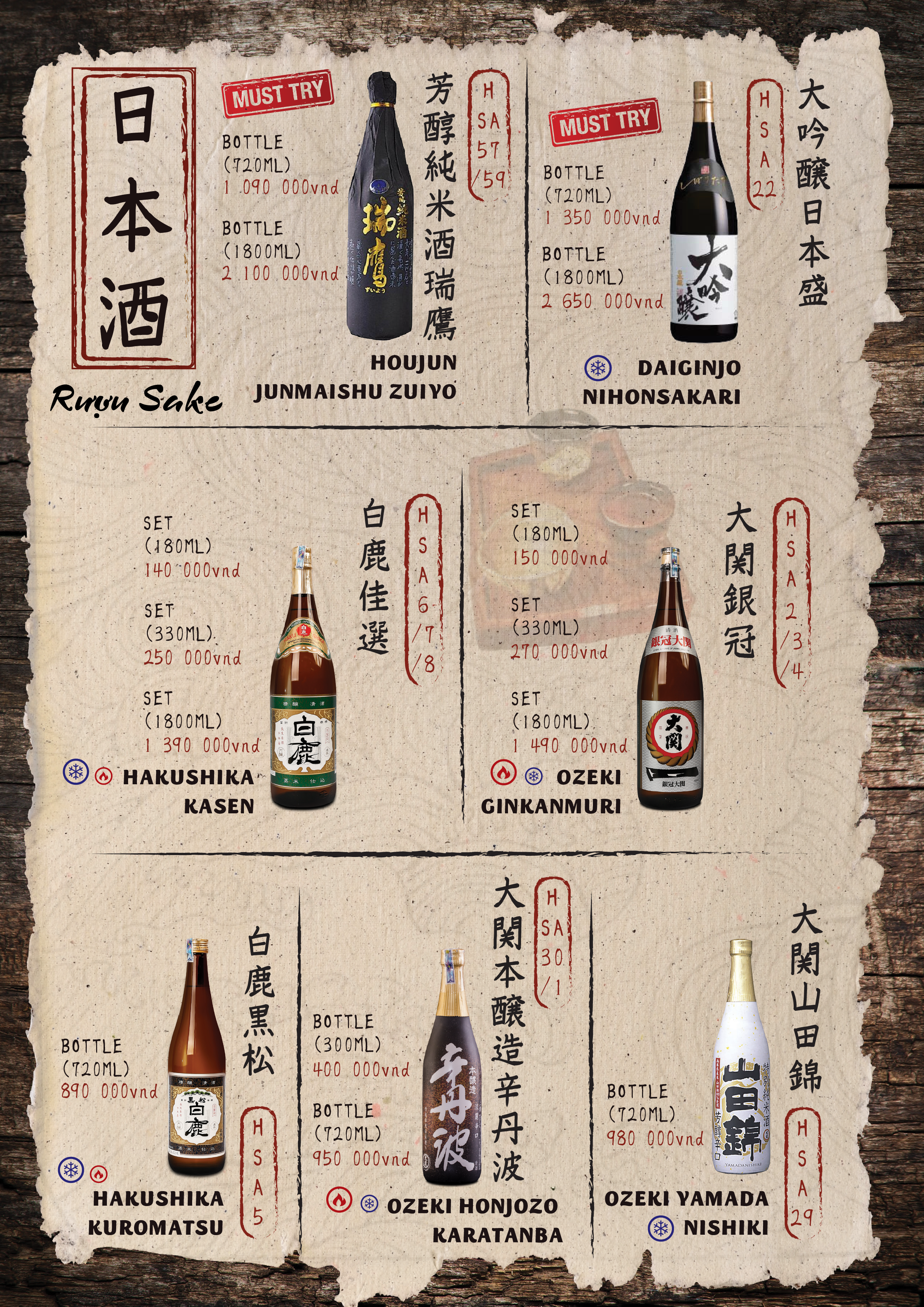 Menu Shamoji Robata Yaki - Trung Hoà 3 