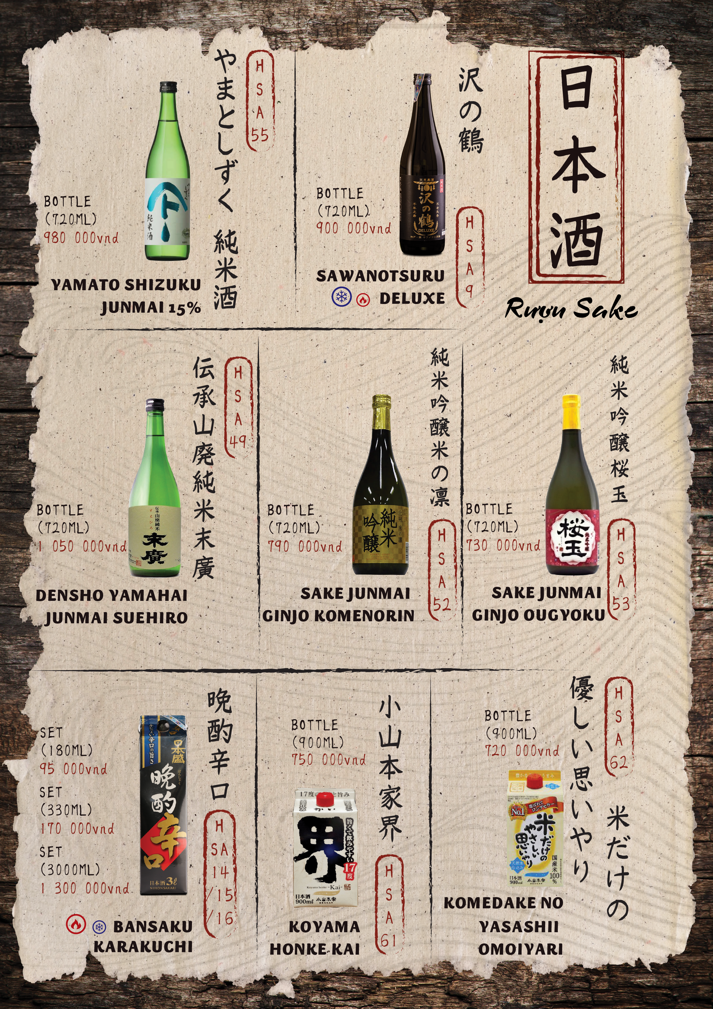 Menu Shamoji Robata Yaki - Trung Hoà 5 