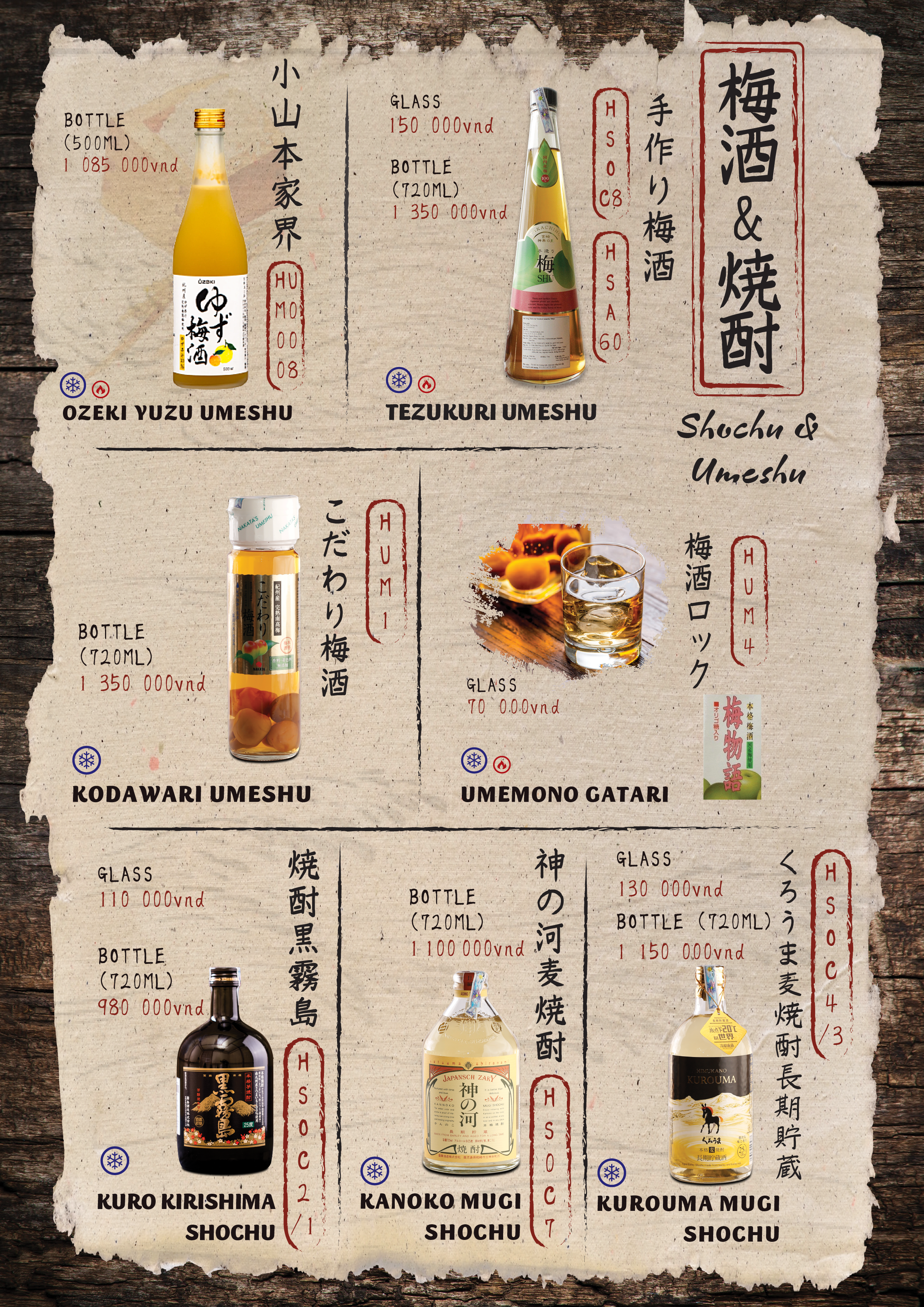 Menu Shamoji Robata Yaki - Trung Hoà 6 