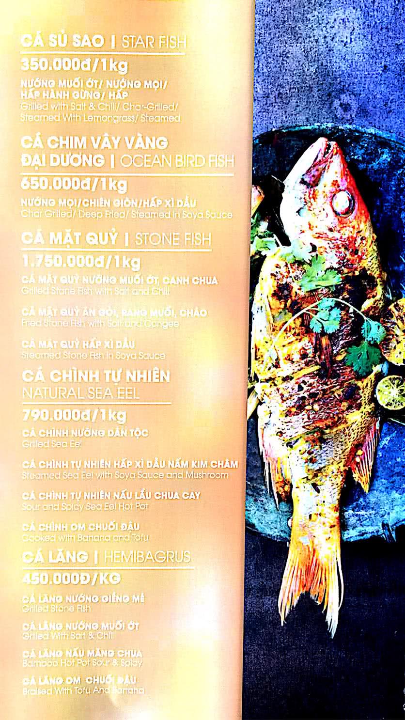 Menu Nhà Hàng Hải Sản KB 14 