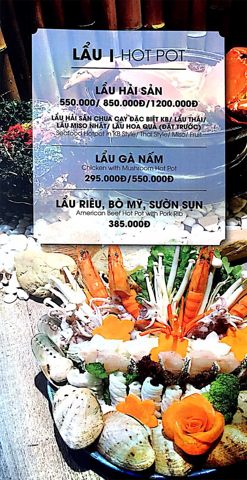 Menu Nhà Hàng Hải Sản KB 15 