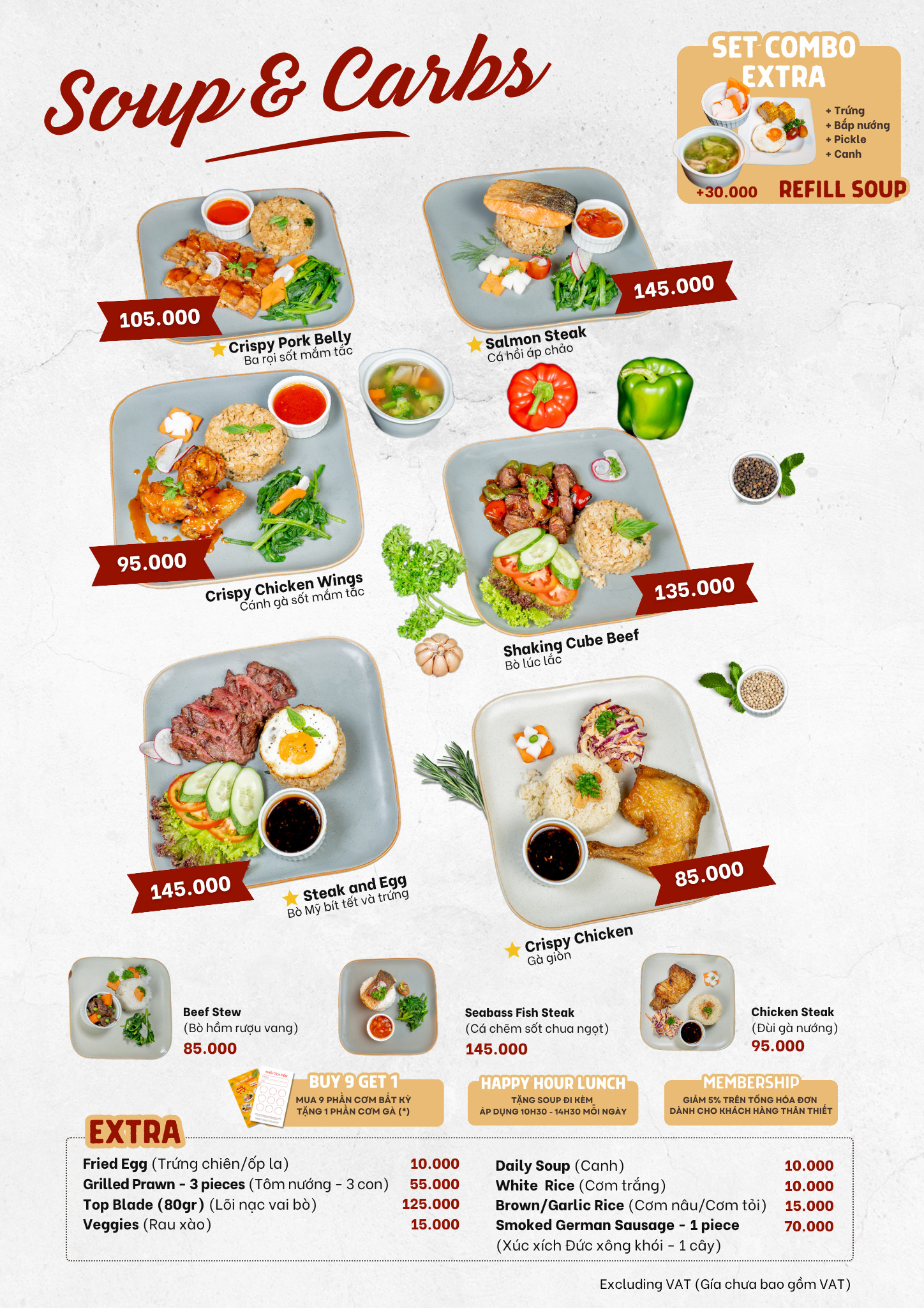 Menu Downtown Steakhouse - Nguyễn Thị Minh Khai 1 