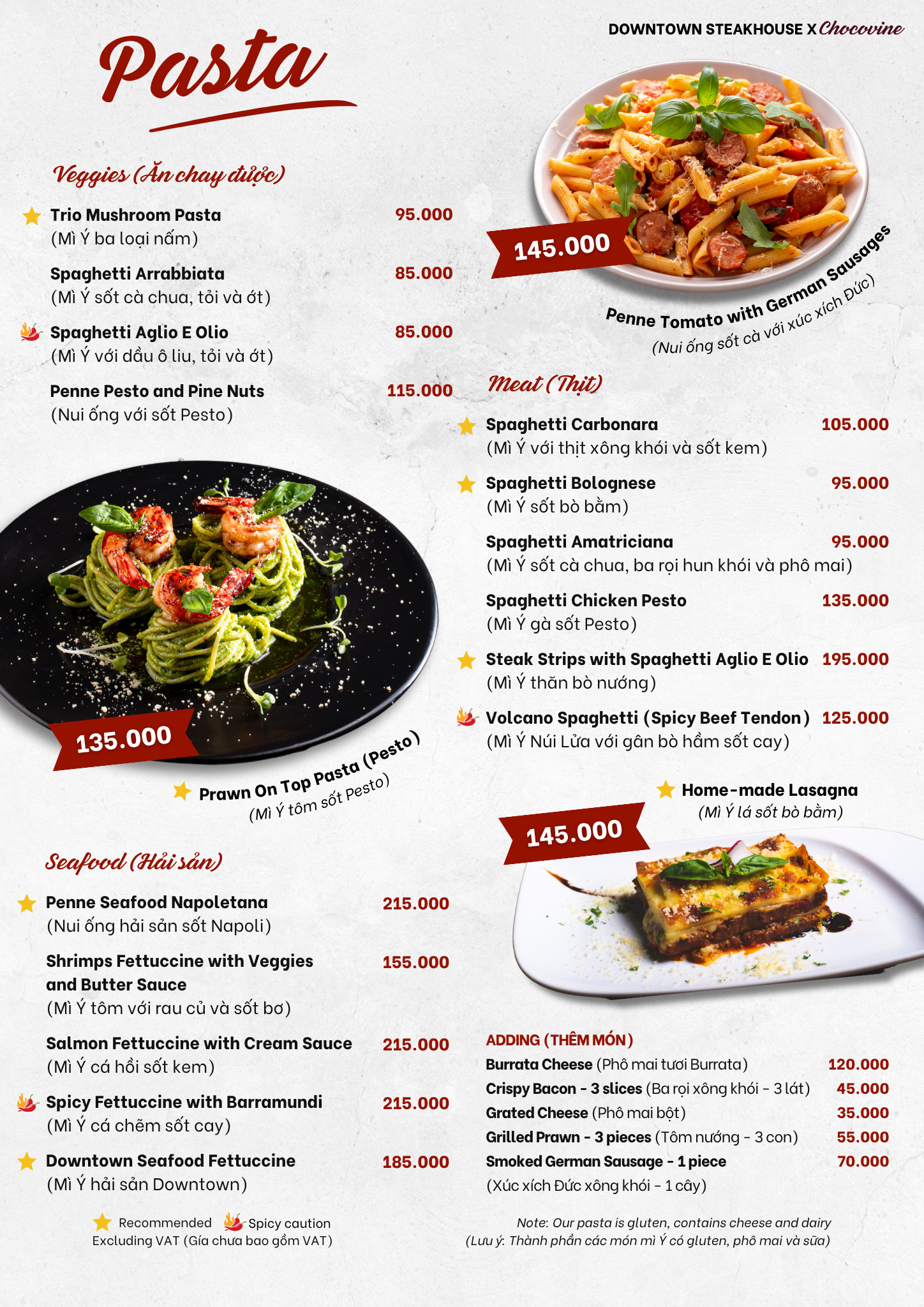 Menu Downtown Steakhouse - Nguyễn Thị Minh Khai 4 