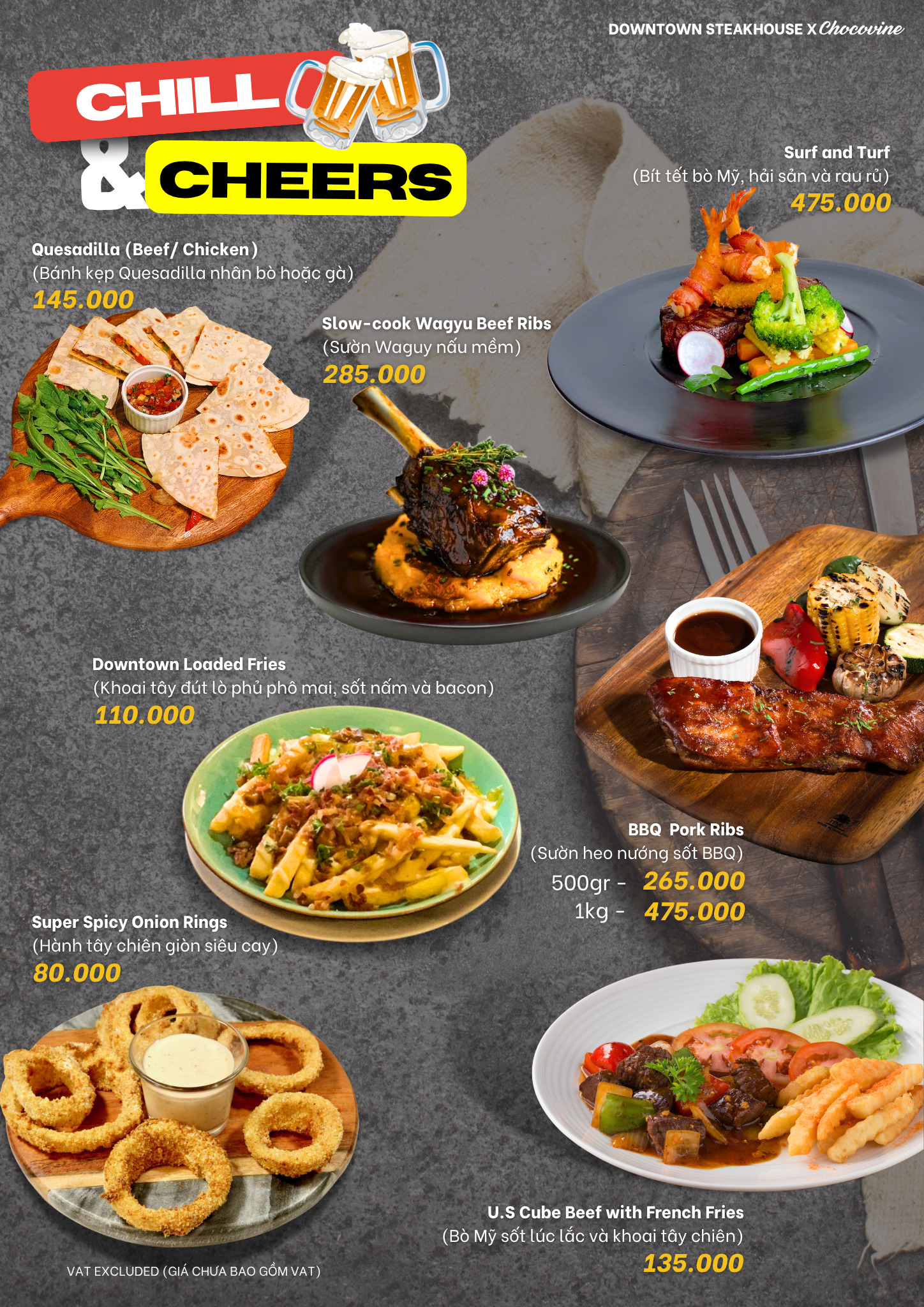 Menu Downtown Steakhouse - Nguyễn Thị Minh Khai 7 