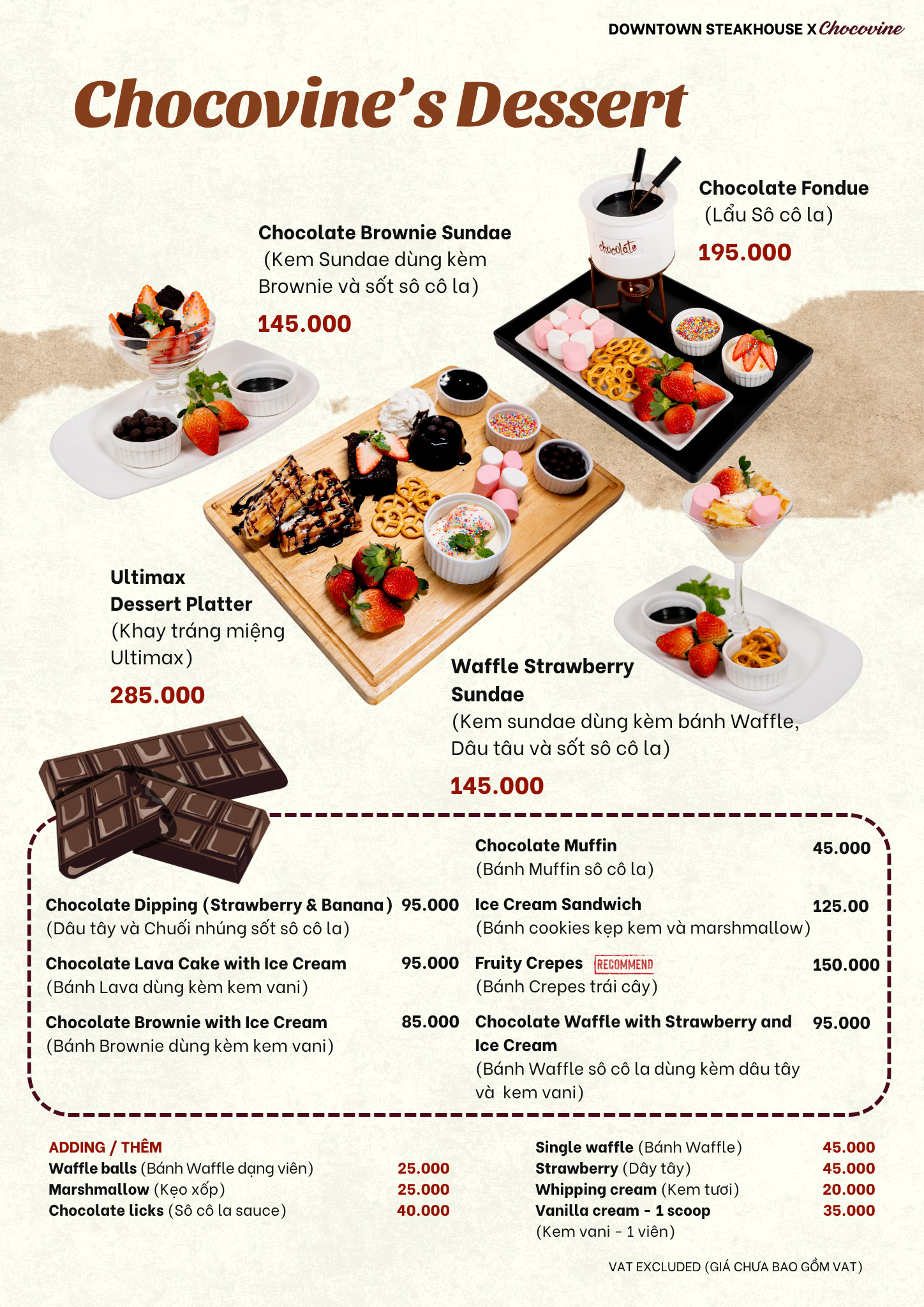 Menu Downtown Steakhouse - Nguyễn Thị Minh Khai 9 