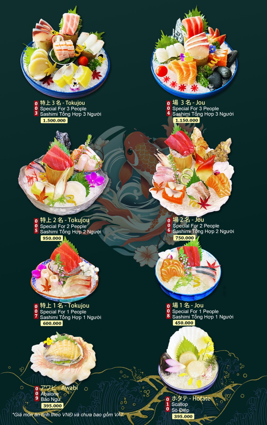 Menu Sushi House - Vạn Phúc 5 