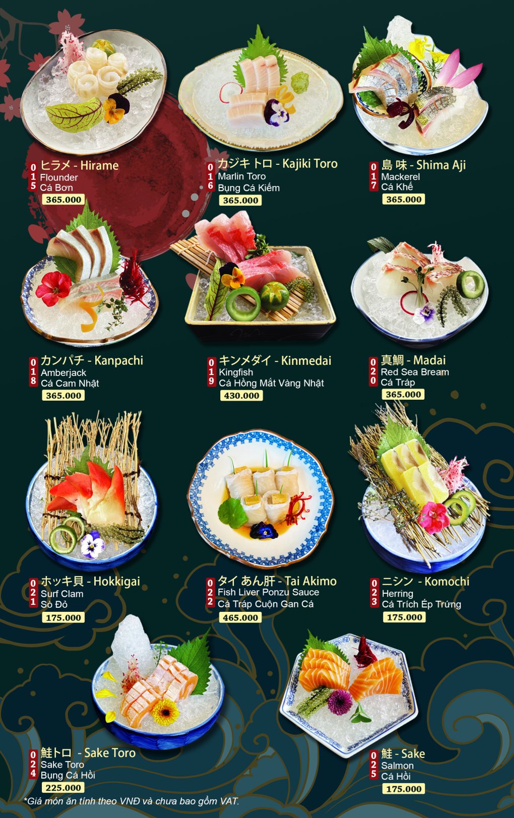 Menu Sushi House - Vạn Phúc 7 