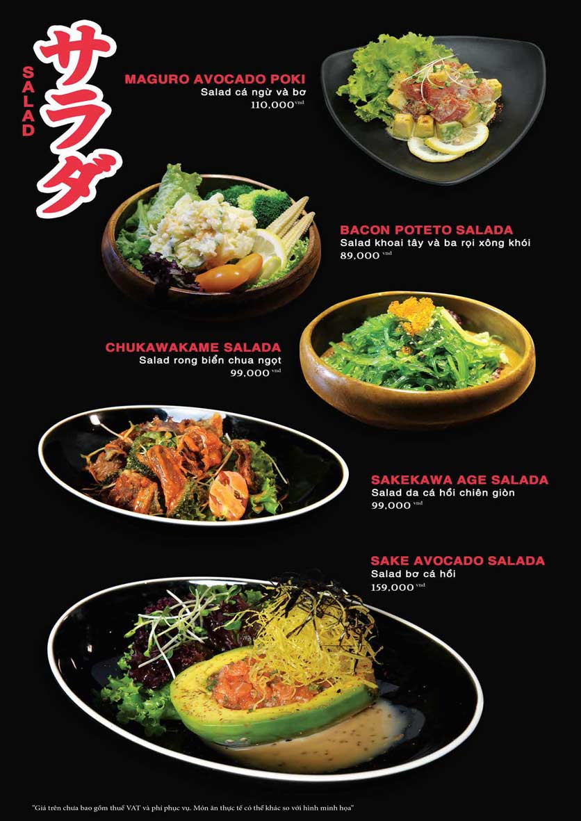 Menu Akira Sushi - Trần Phú 2