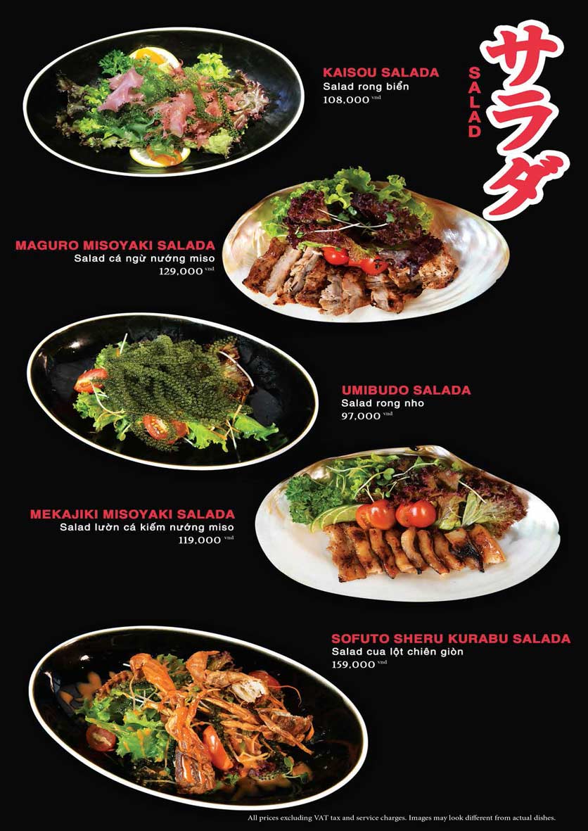Menu Akira Sushi - Trần Phú 3