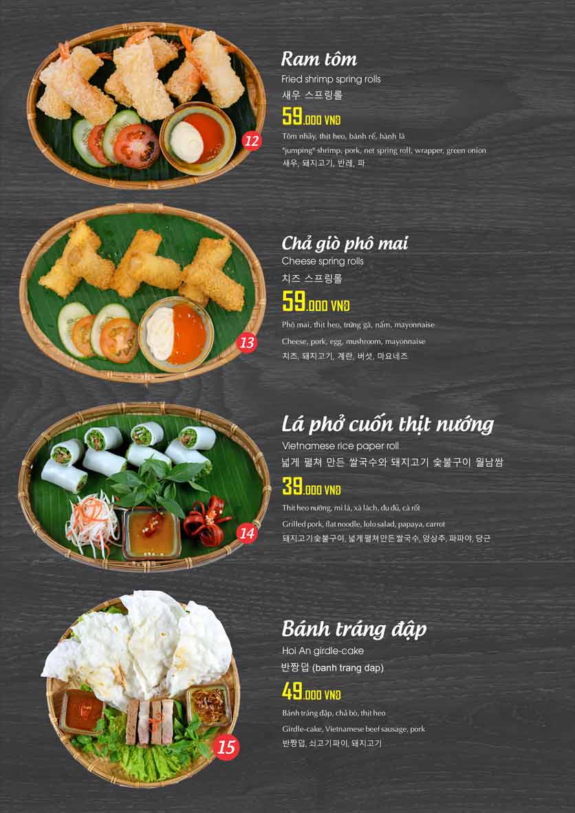Menu Ẩm Thực Xèo - Hoàng Văn Thụ 10 