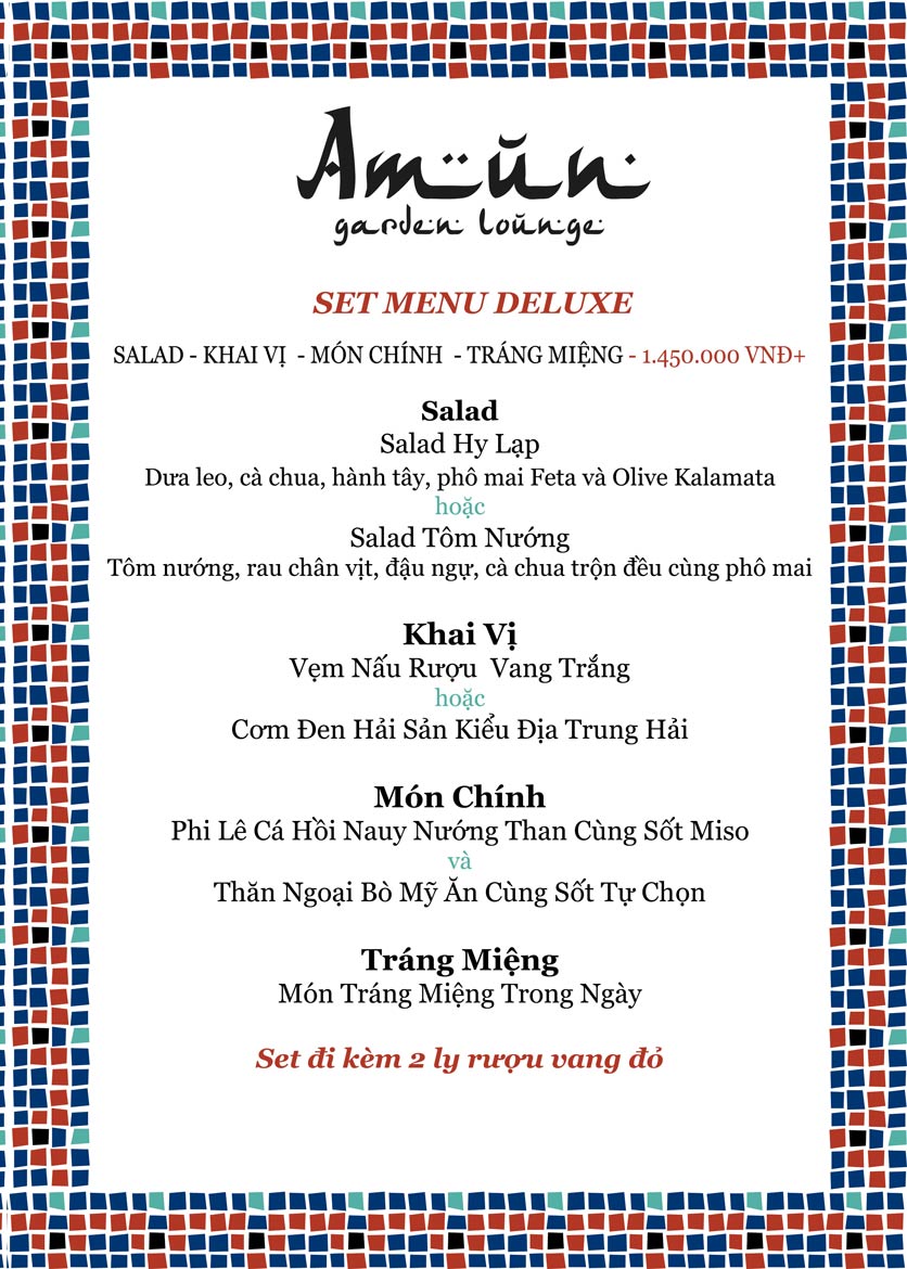 Menu Amun Garden Restaurant & Lounge - Lý Tự Trọng 4
