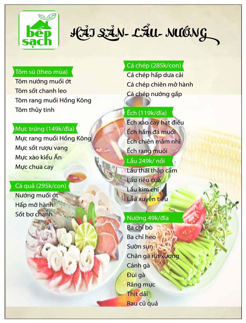 Menu Bếp sạch 75 - Helios Tower Tam Trinh 5
