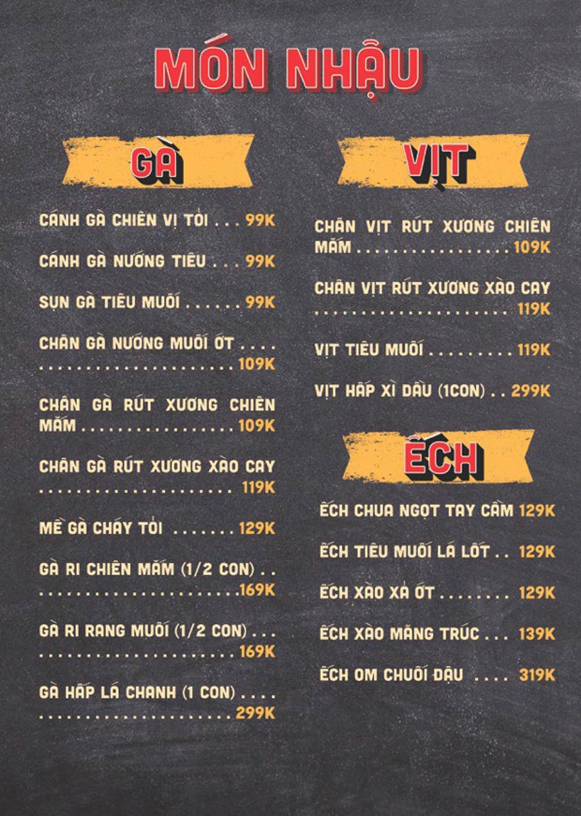 Menu Bia Độc Lập - Khúc Thừa Dụ 5