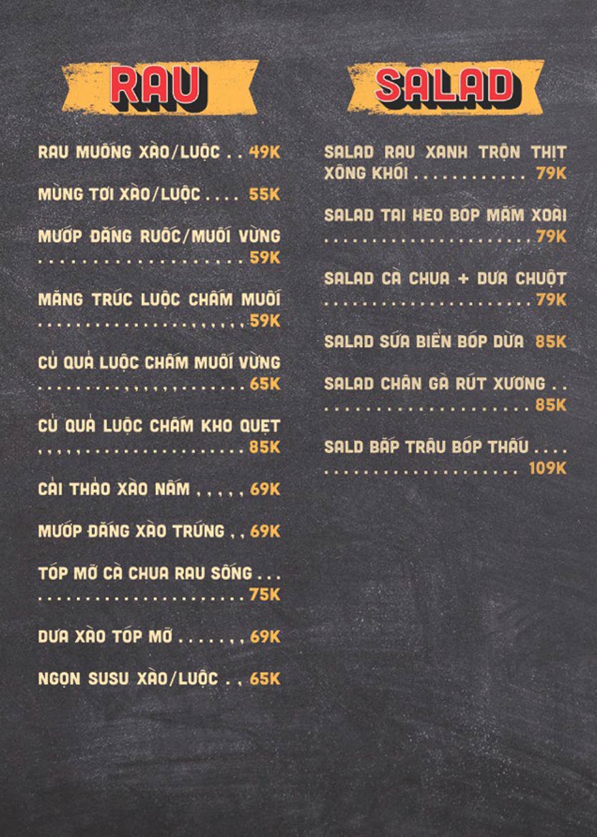 Menu Bia Độc Lập - Khúc Thừa Dụ 3