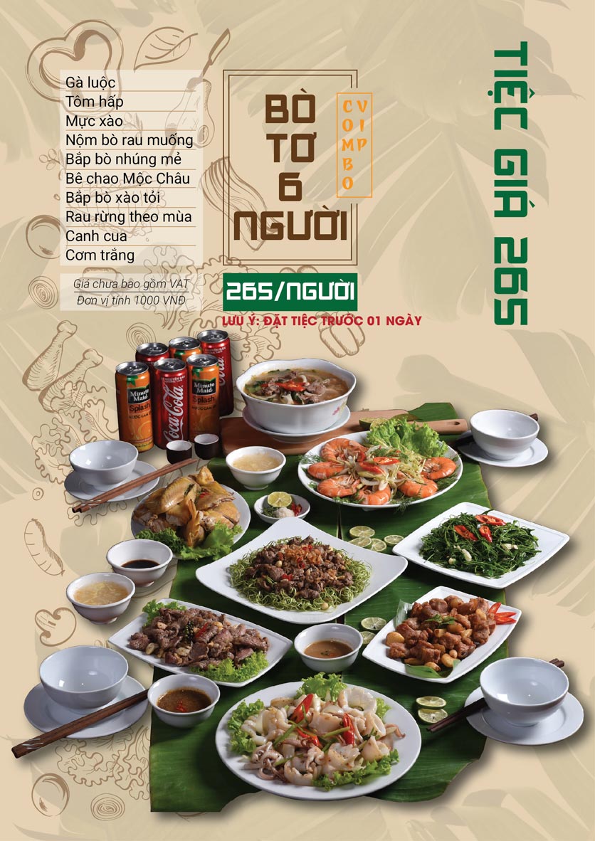 Menu Bò Tơ Quán Mộc - Hoàng Quốc Việt 10 