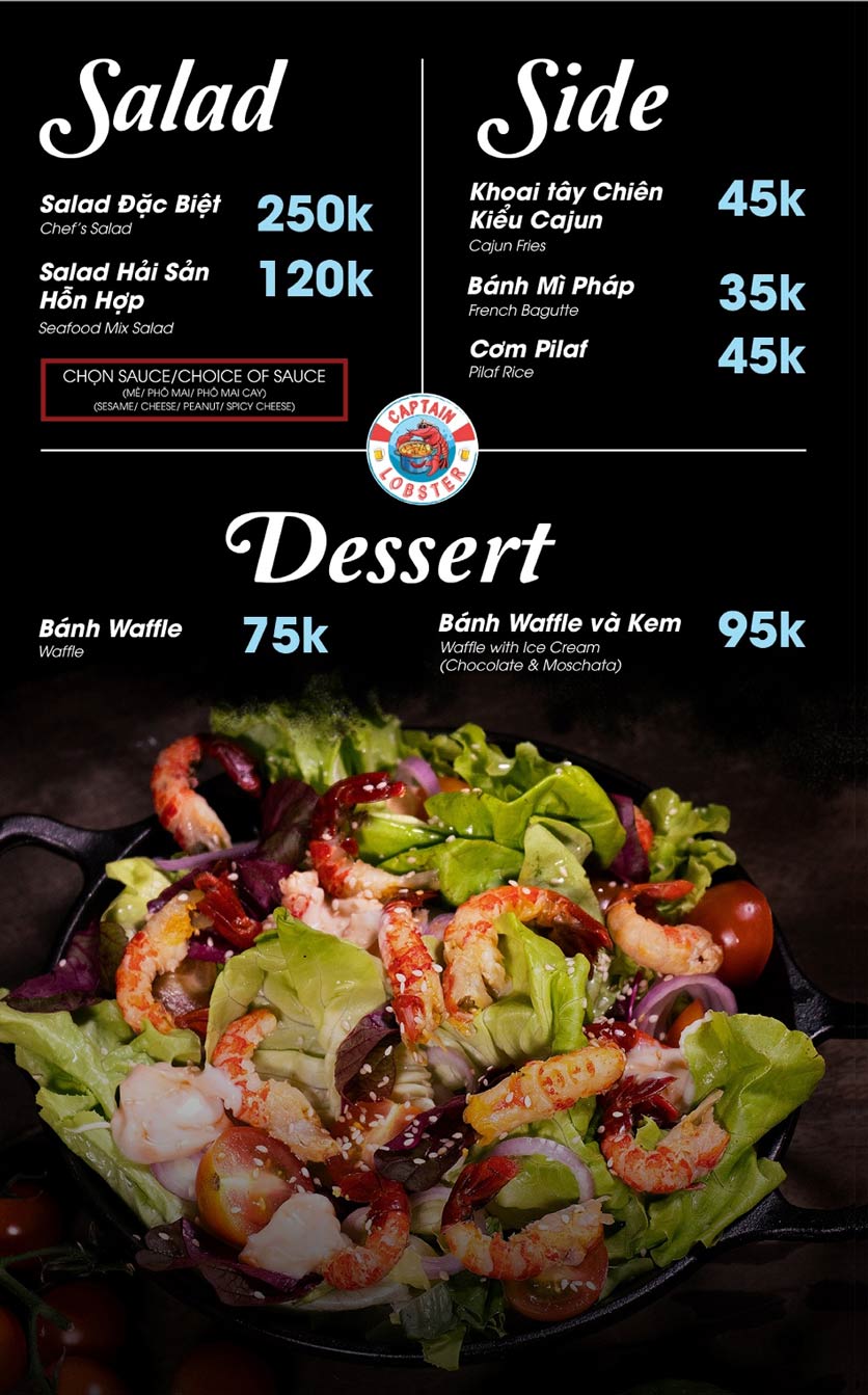 Menu Captain Lobster - Phan Xích Long 8