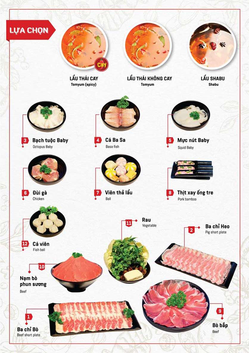 Menu Cheep Eats - Buffet nướng - lẩu - hải sản - Nguyên Hồng 2
