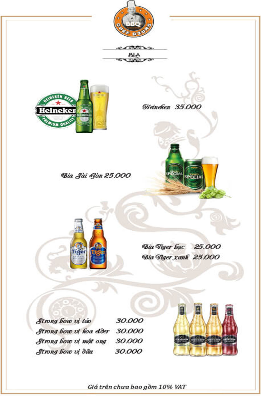 Menu Chef Dzung - Nguyễn Chí Thanh 13 