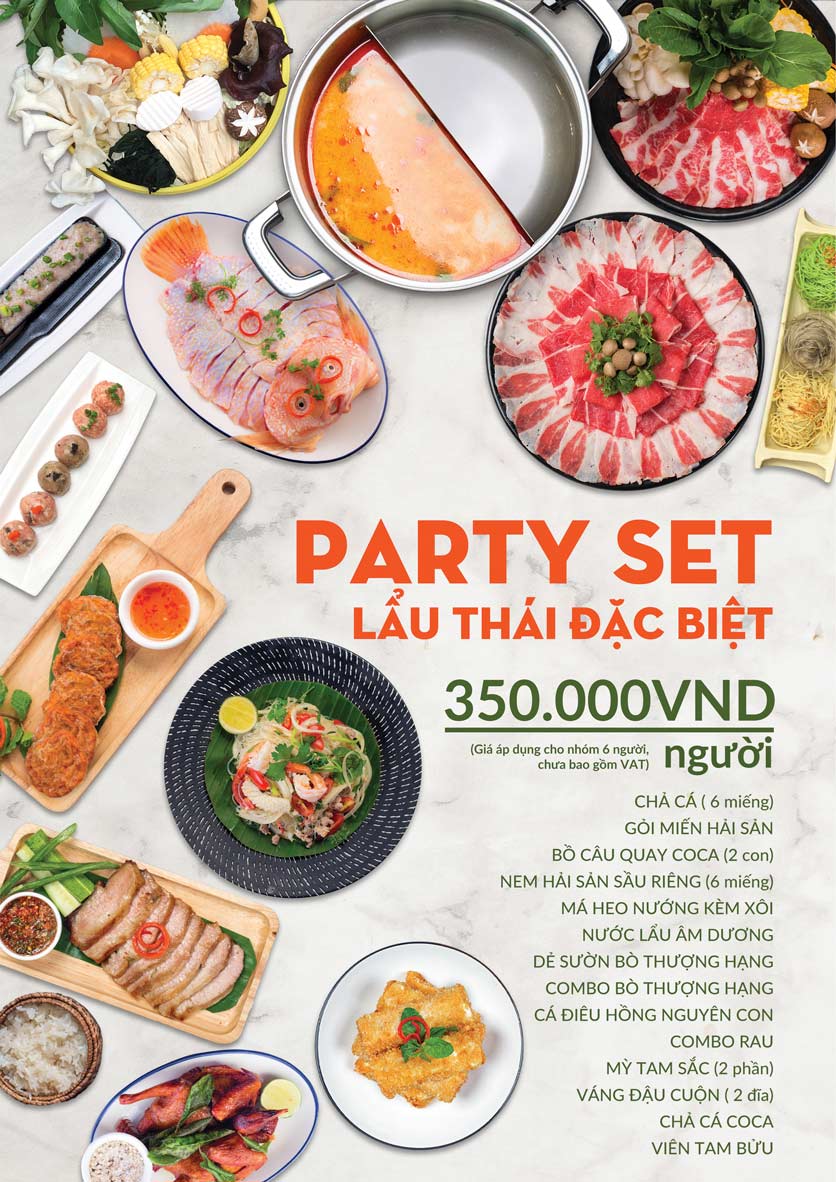 Menu COCA Restaurant - Nhà hàng lẩu Thái - Láng Hạ 7 